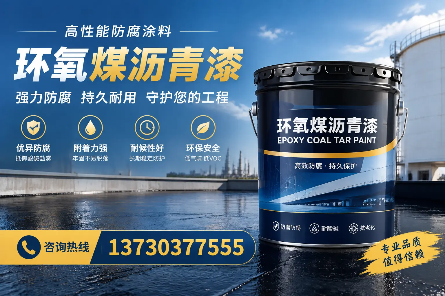 环氧煤沥青漆的耐久性分析,适合蔚县的使用场景